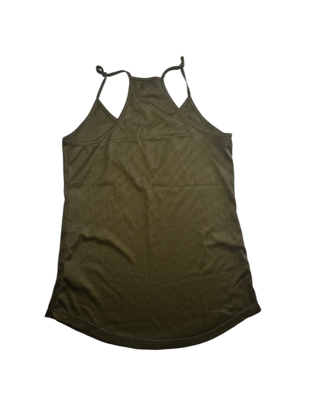 Angie Olive Ribbed Tank Top